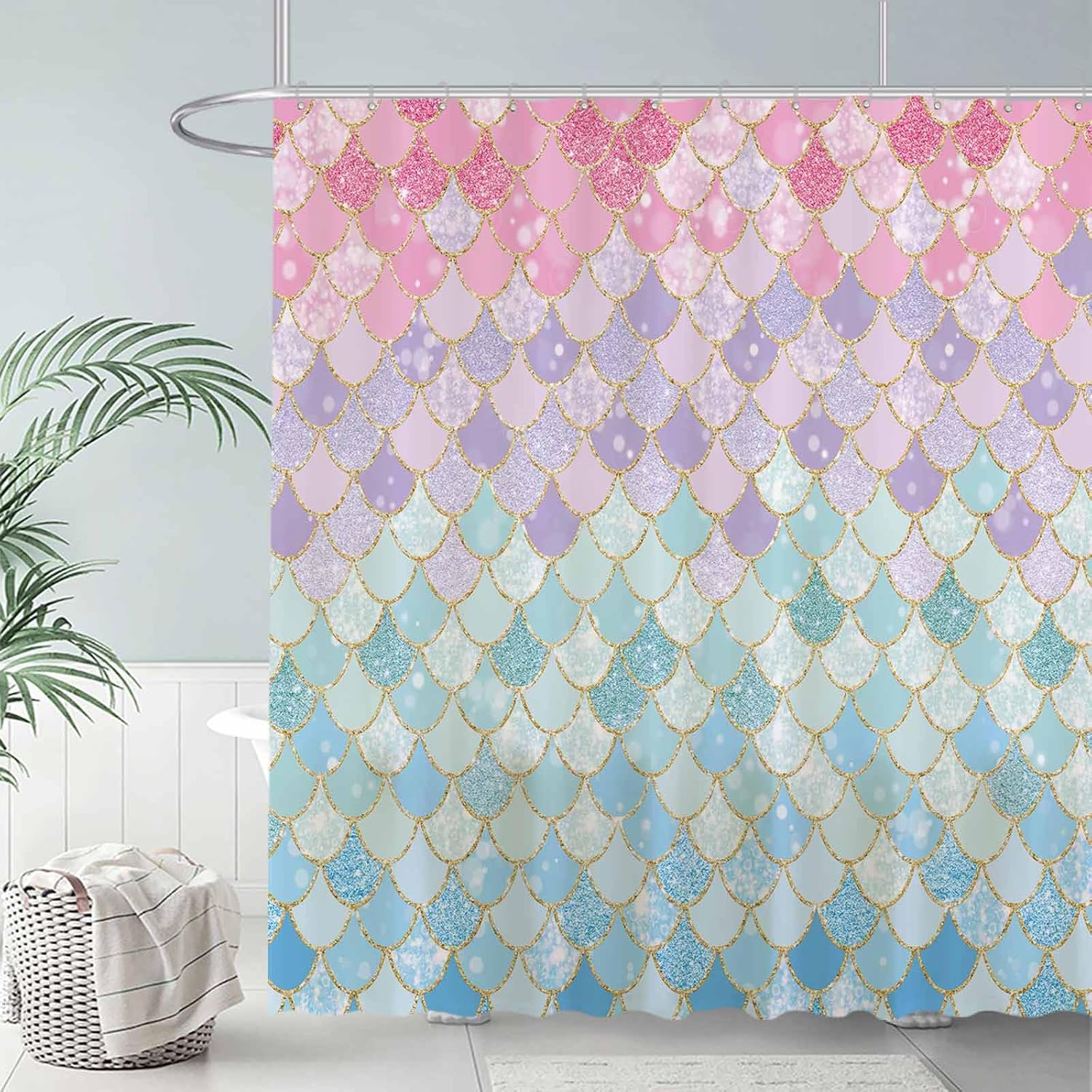 Home Bathroom Scales - Tirai Mandi Sisik Putri Duyung untuk