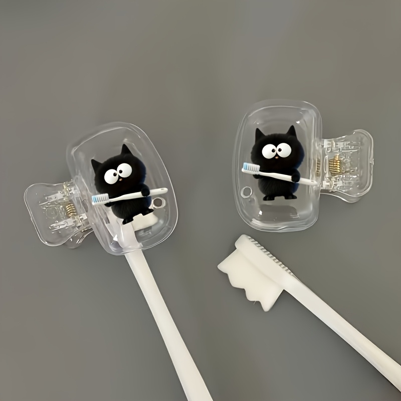 Home Bathroom Supplies - 2 Buah Penutup Sikat Gigi Kitten