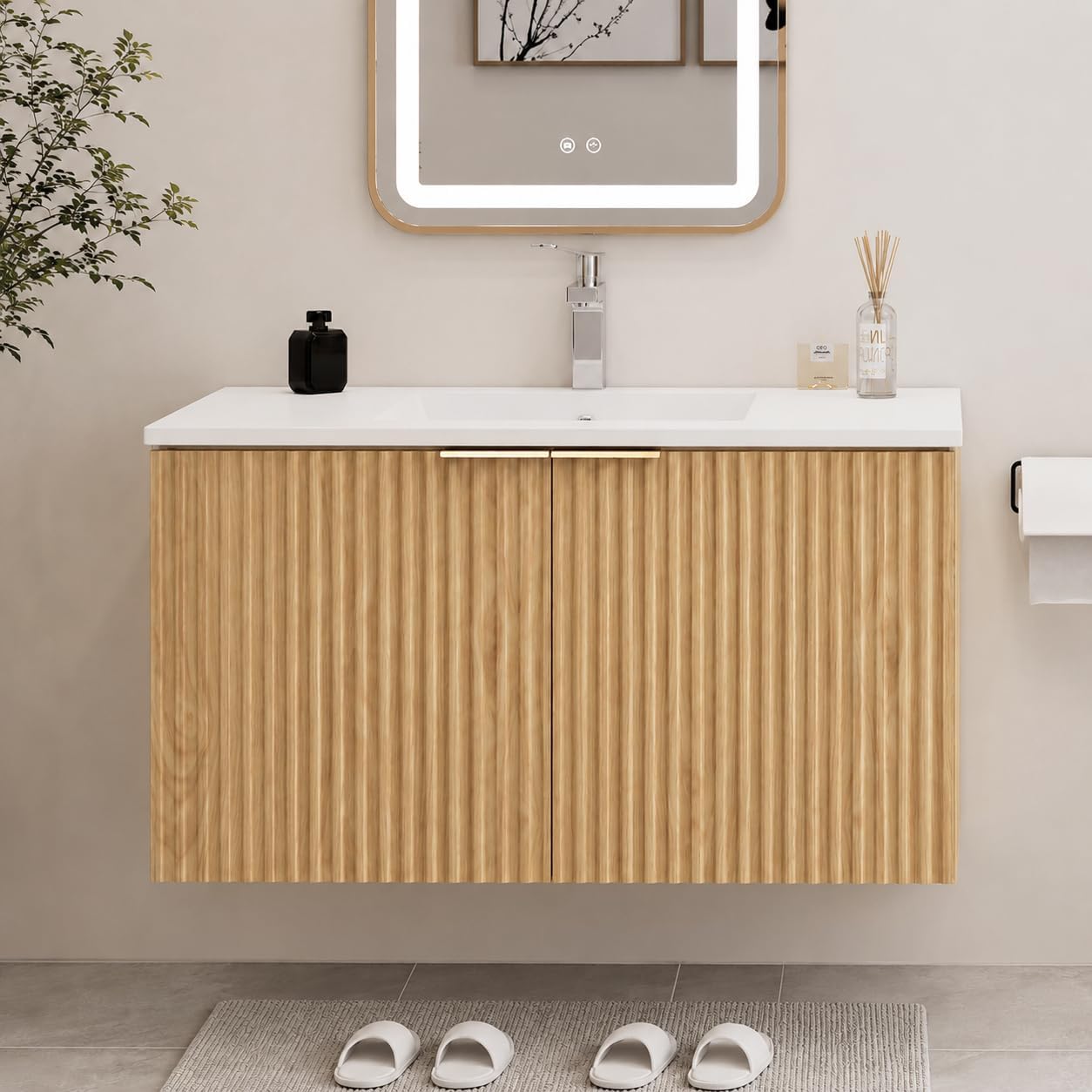 Home In Bathroom - Rak Kabinet Kamar Mandi Modern Terapung