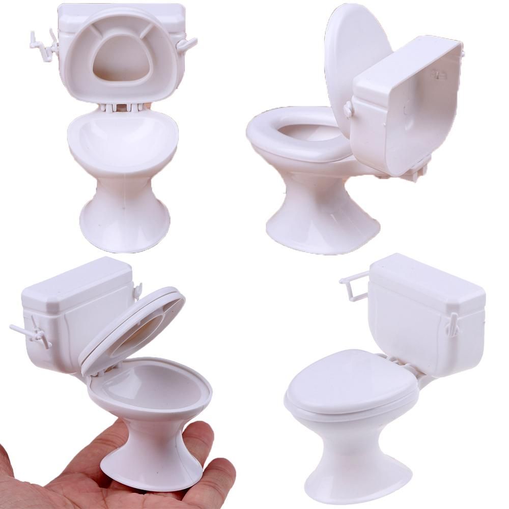 Home Bathroom Supplies - Miniatur boneka Toilet ornamen kamar mandi,