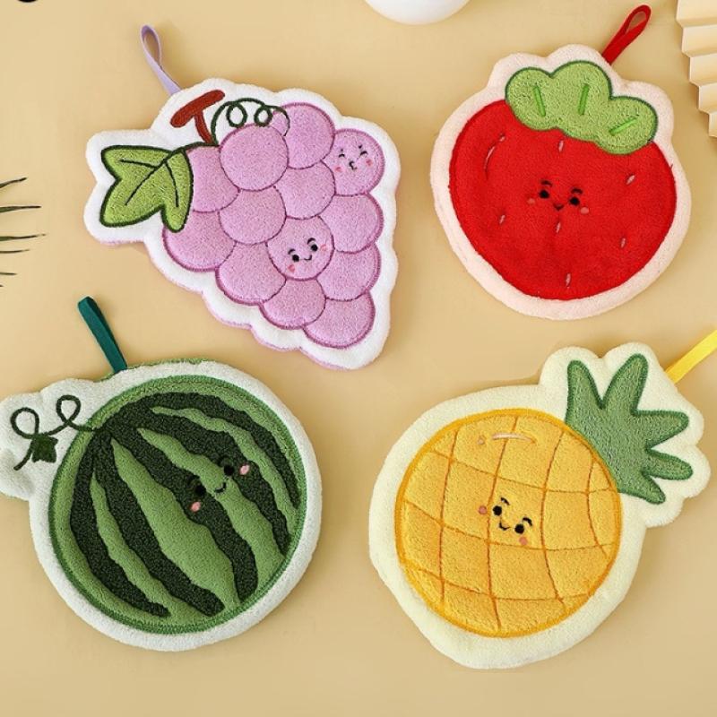 Home Bathroom Supplies - Handuk Tangan Motif Buah, Kain Lap
