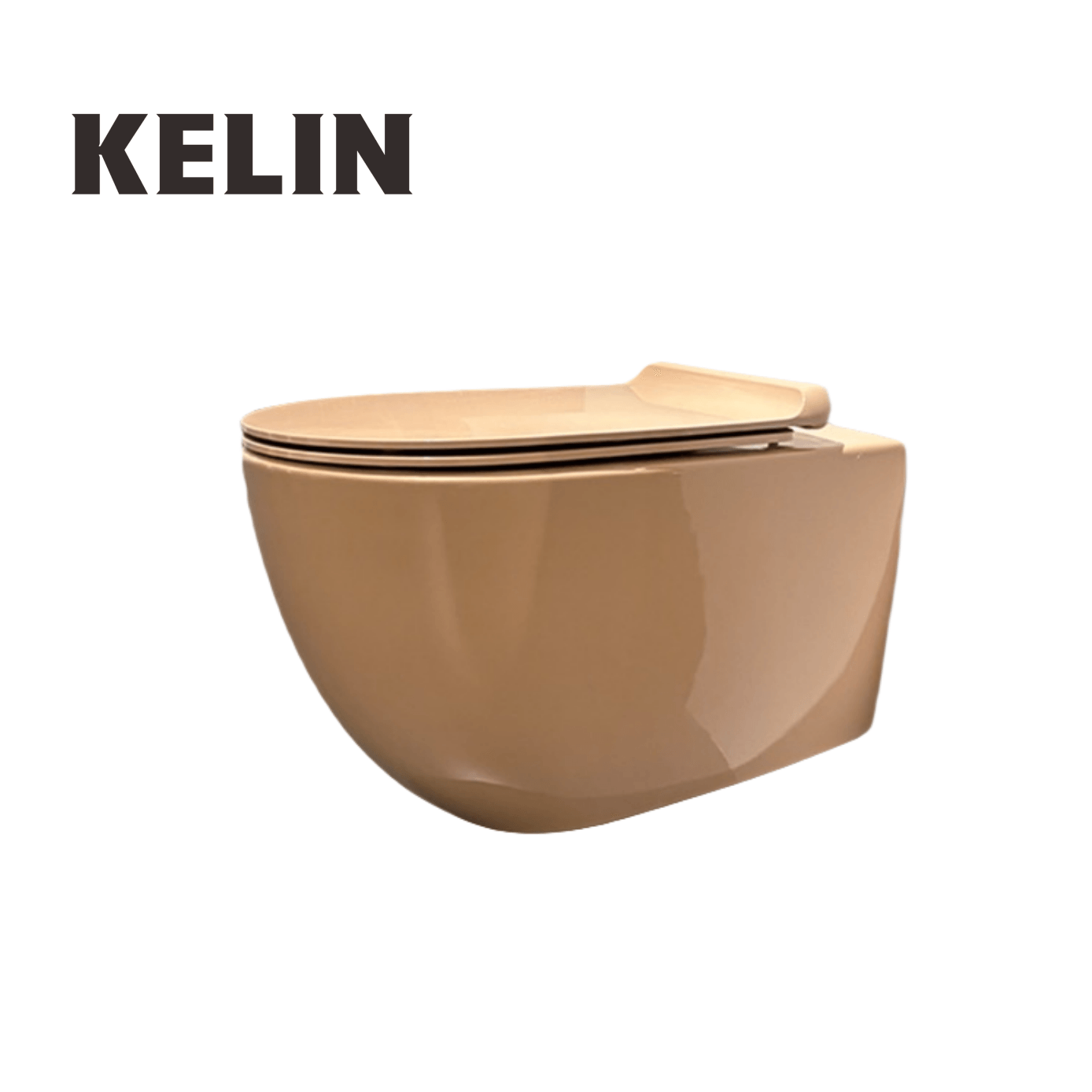 Home In Bathroom - KELIN Toilet Gantung Dinding Keramik Aprikot