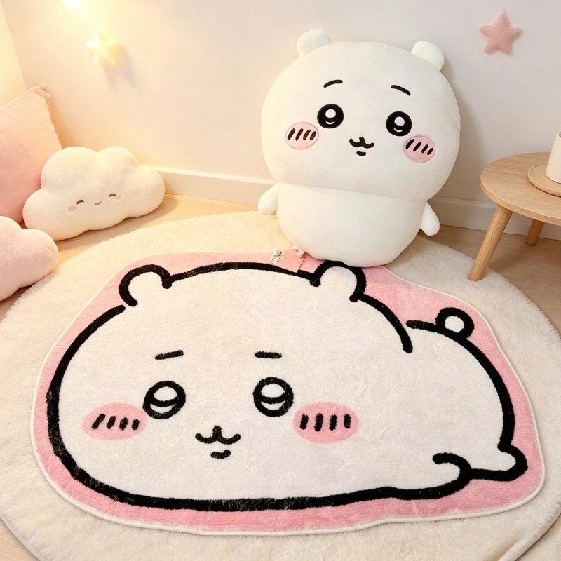 Home Bathroom Supplies - Karpet Kartun Chiikawa Anime Hachiware Usagi,