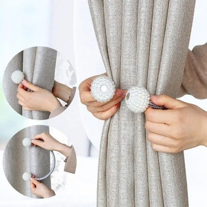 1/2 Buah Klip Tirai Magnetik M - Home Bathroom Supplies ulasan dan harga