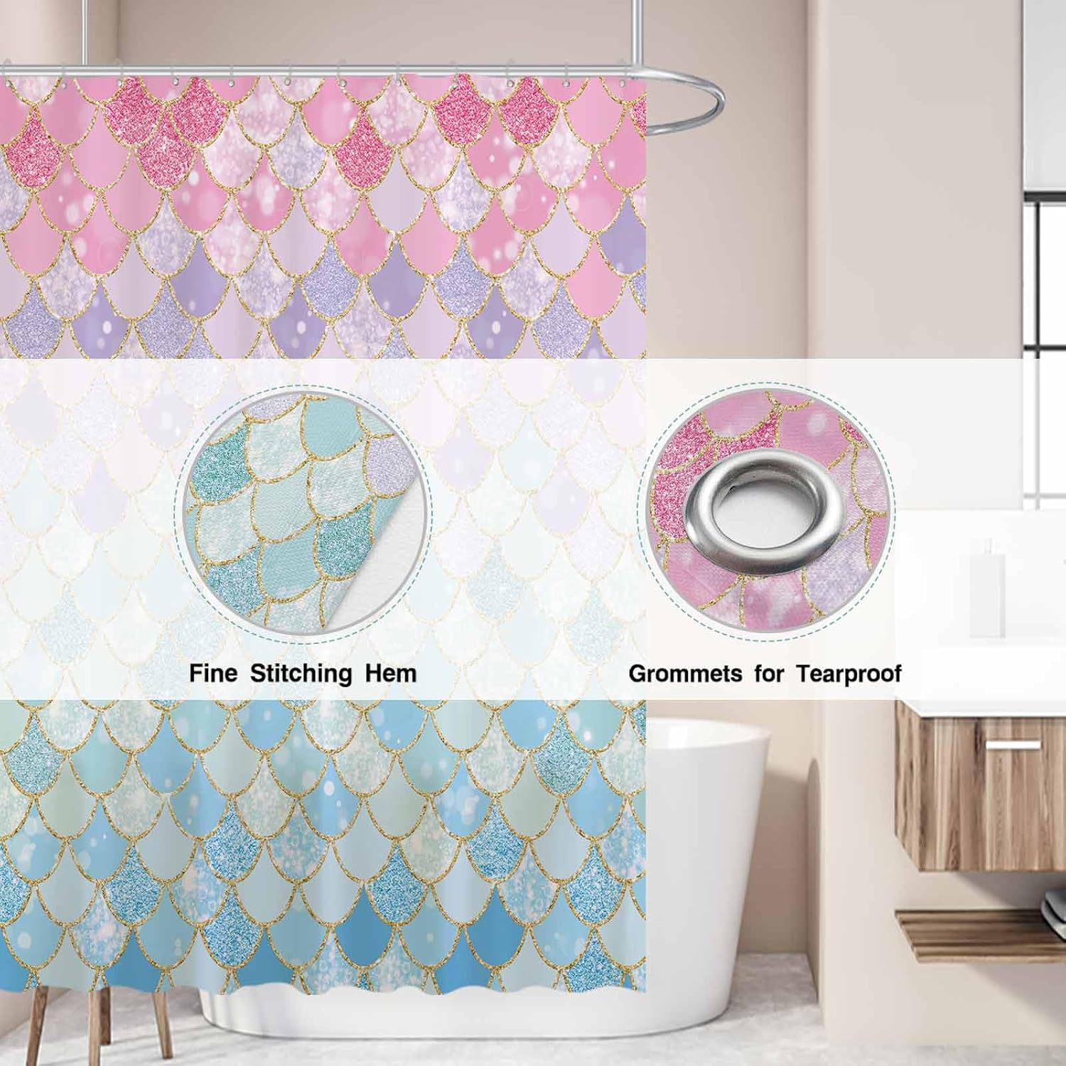 Tirai Mandi Sisik Putri Duyung - Home Bathroom Scales ulasan dan harga