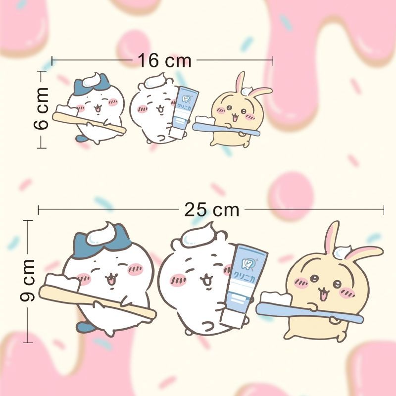 Stiker Cermin Chiikawa Motif L - Home Bathroom Supplies ulasan dan harga