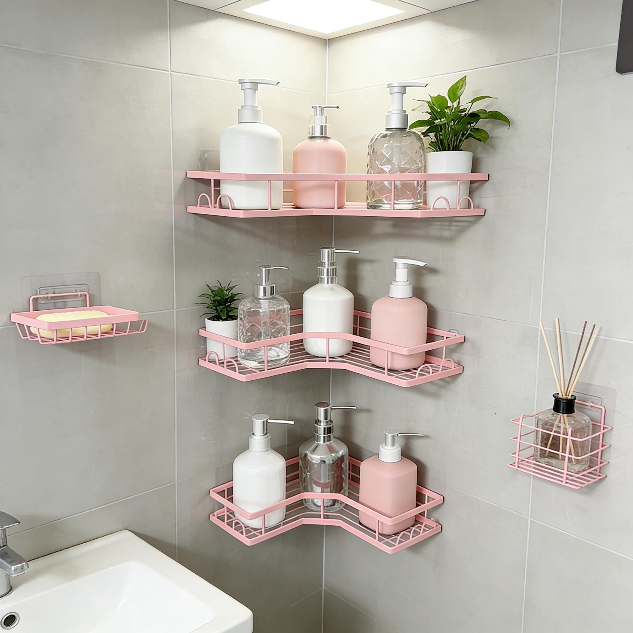 5Pcs Set Rak Penyimpanan Kamar - Home Essentials Bathroom Organizer ulasan dan harga