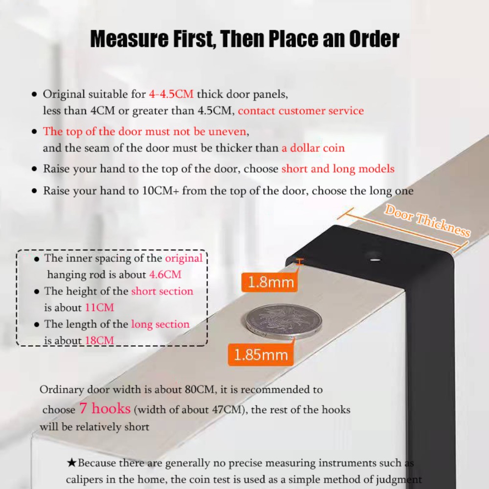 Gantungan di atas pintu 6 kait - Home Bathroom Essentials ulasan dan harga