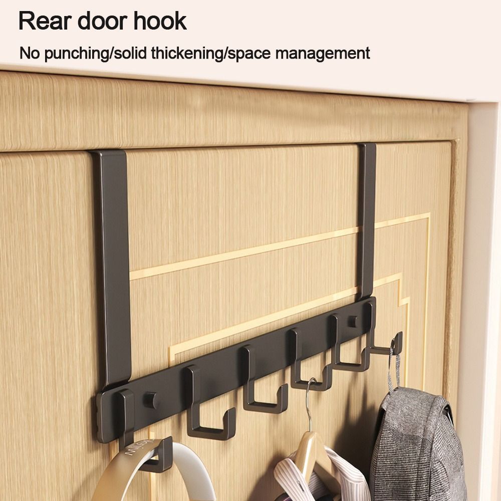 Gantungan di atas pintu 6 kait - Home Bathroom Essentials ulasan dan harga