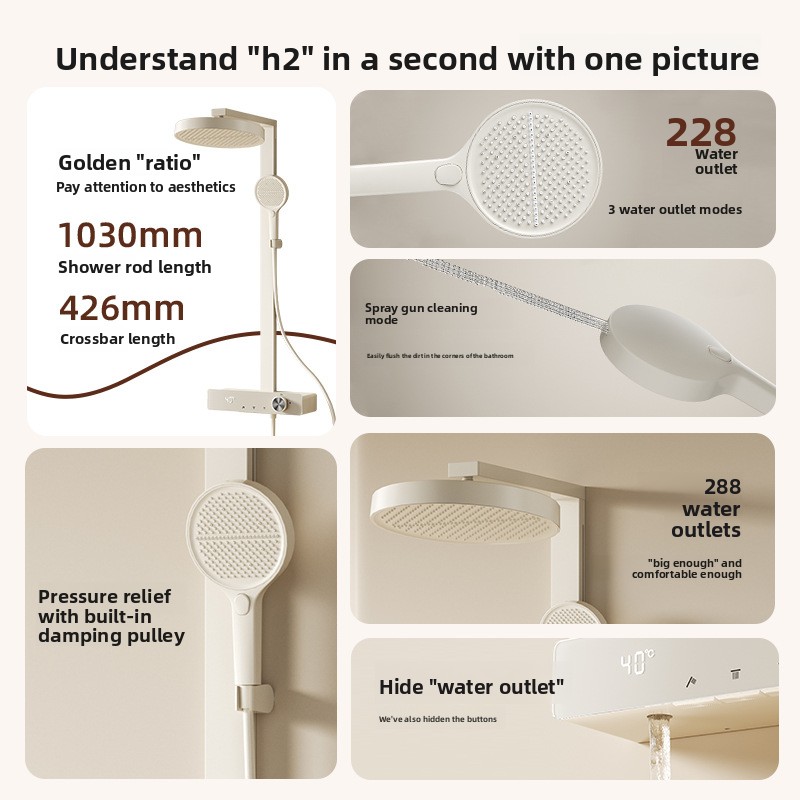 Set Shower Tembaga dengan Laya - Home And Bathroom ulasan dan harga