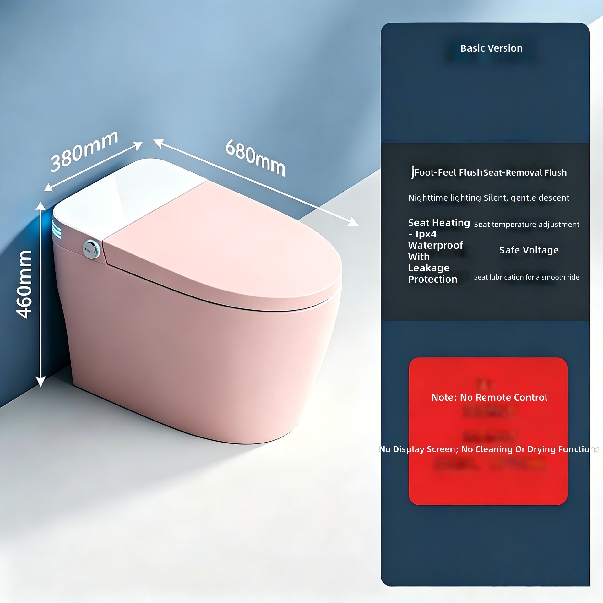 Toilet Pintar, Warna Pink, Oto - Home In Bathroom ulasan dan harga