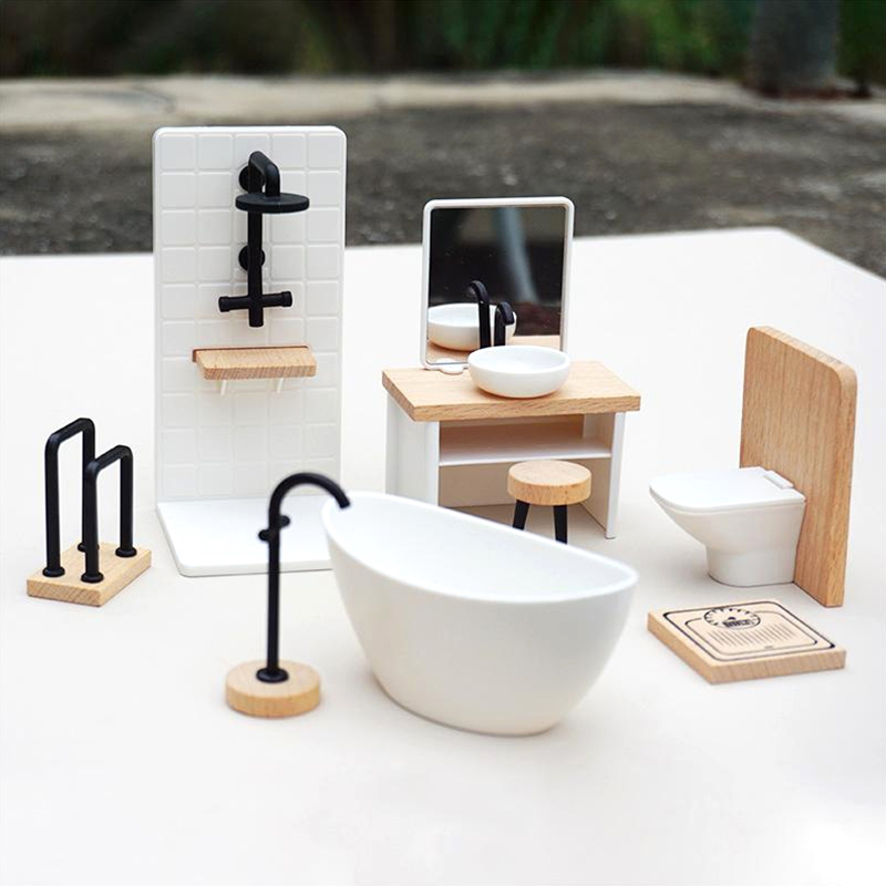 1:6/1:12 miniatur rumah boneka - Home Bathroom Supplies ulasan dan harga