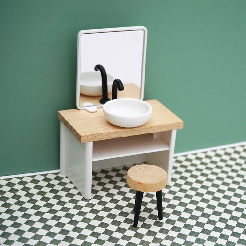 1:6/1:12 miniatur rumah boneka - Home Bathroom Supplies ulasan dan harga
